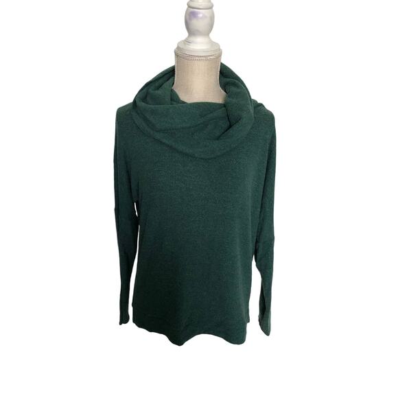 Chaser Green Drape Cowl Neck Dolman Cutout Sweater - M - Picture 1 of 4